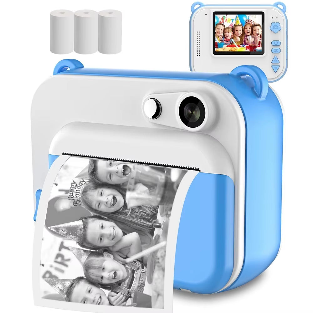 Children Instant Print Camera Thermal Printing Kids Camera Instant Print Camera for Children 1080P HD Video Photo Camera Toys