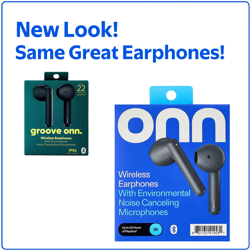 Bluetooth Wireless Earphones with Environmental Noise Canceling Microphones and Charging Case, Gray