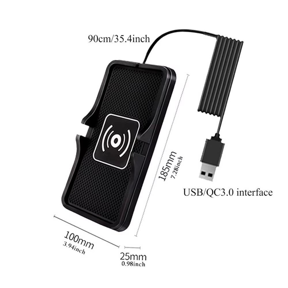 Wireless Car Charger Wireless Phone Charger Mat for Auto Cordless Phone Charger Non-Slip Cell Phone Charger Pad for Car Home