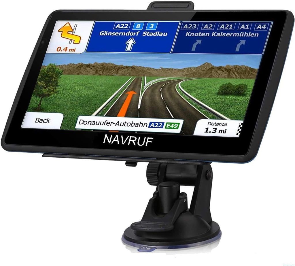 Car GPS Navigator, 7 Inch Car GPS Navigation System 8GB Voice Navigation, Driving Alarm, Voice Transition Direction, with Sun Visor and Free Lifetime Update Map