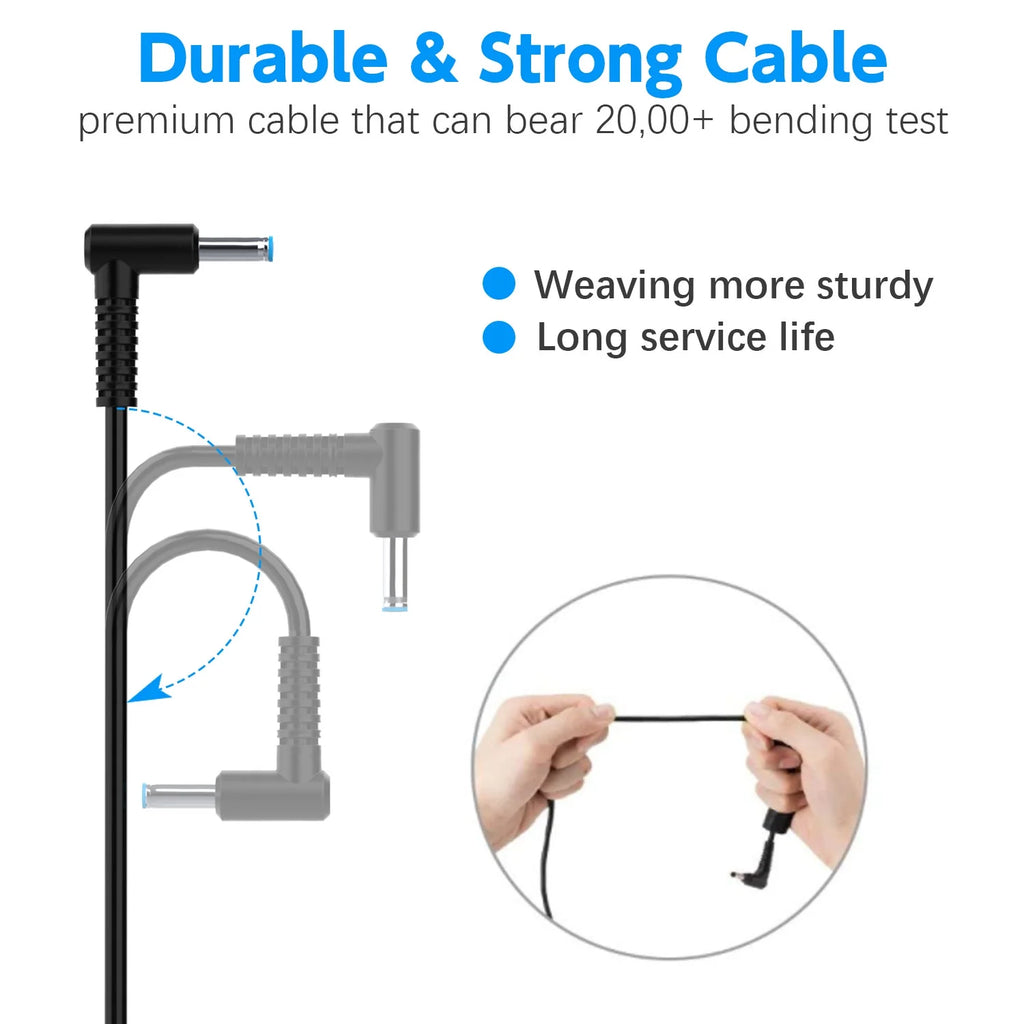 HP Charger 45W 19.5V 2.31A Laptop Charger Power Adapter Charger for HP, 4.5*3.0Mm