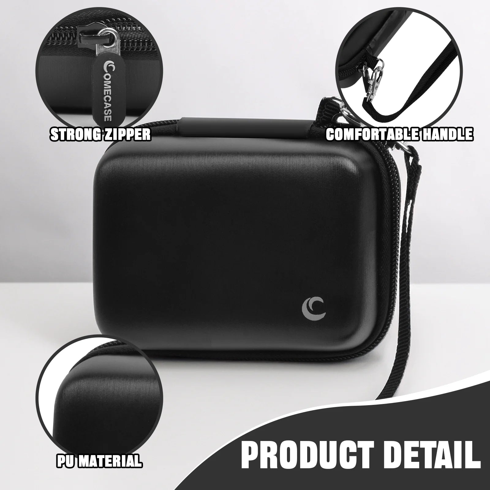 Camera Case Compatible with Kids Digital Camera and Accessories for Travel - Black