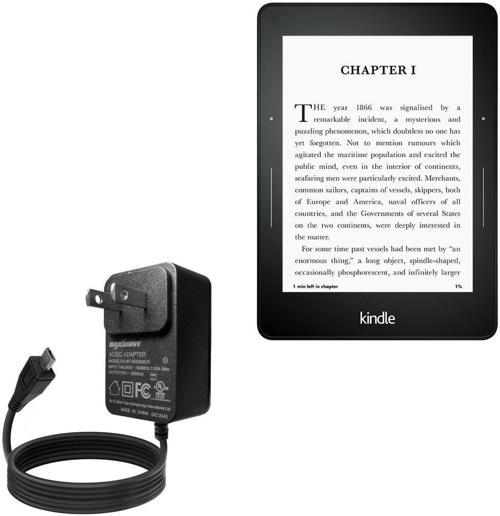 Charger Compatible with Amazon Kindle Paperwhite (3Rd Gen 2015) - Wall Charger Direct (15W), Rapid Charge Your Device with Built-In 3Ft Cable