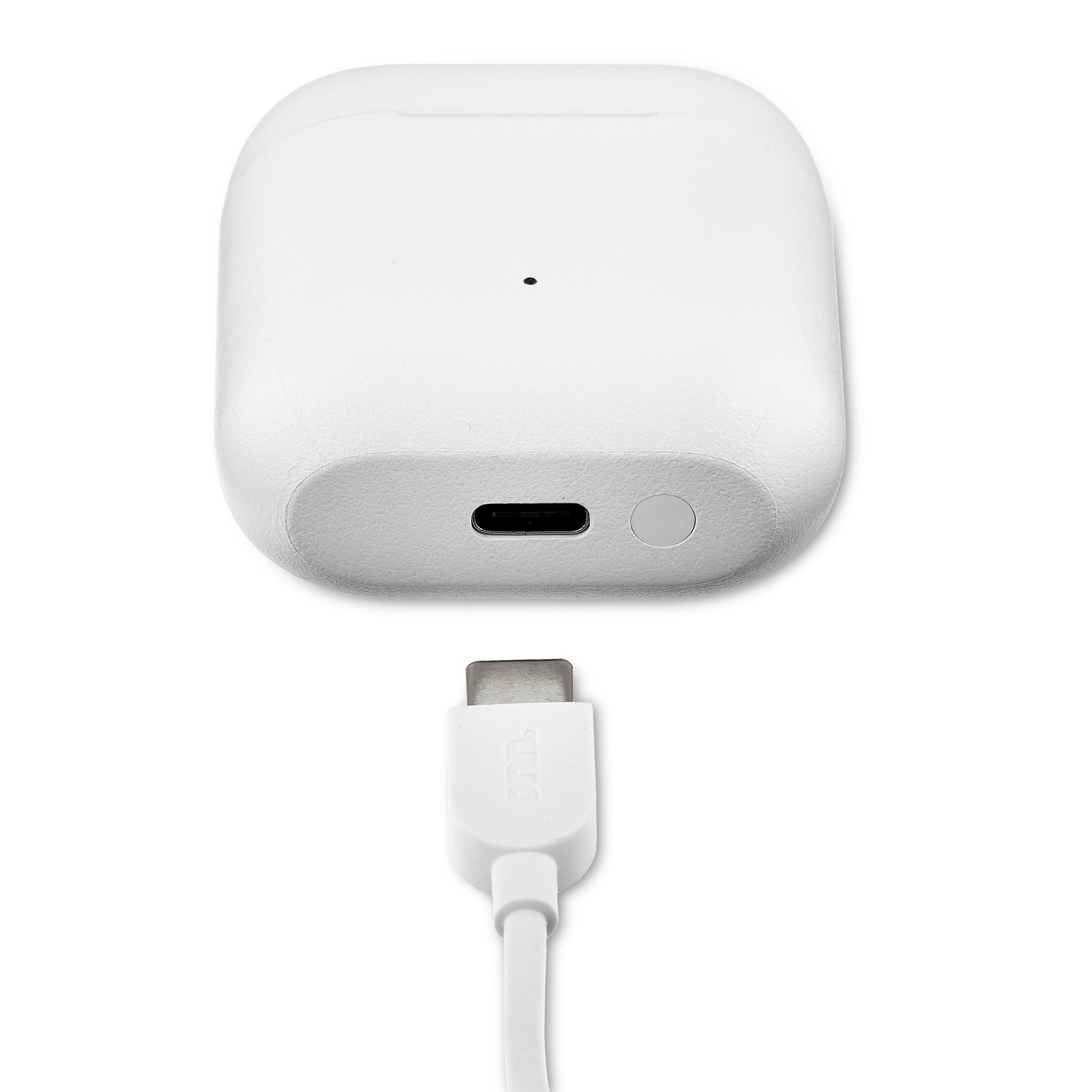 Bluetooth Wireless Earphones with Environmental Noise Canceling Microphones and Charging Case, White