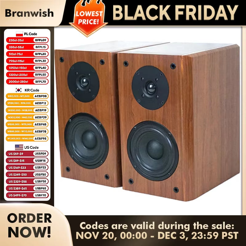 5.5 Inch 200W 4Ohm Bookshelf Speaker Two-Way Hifi Passive Speaker Fever Wooden Speaker Surround Home Theater Speaker Sound Box