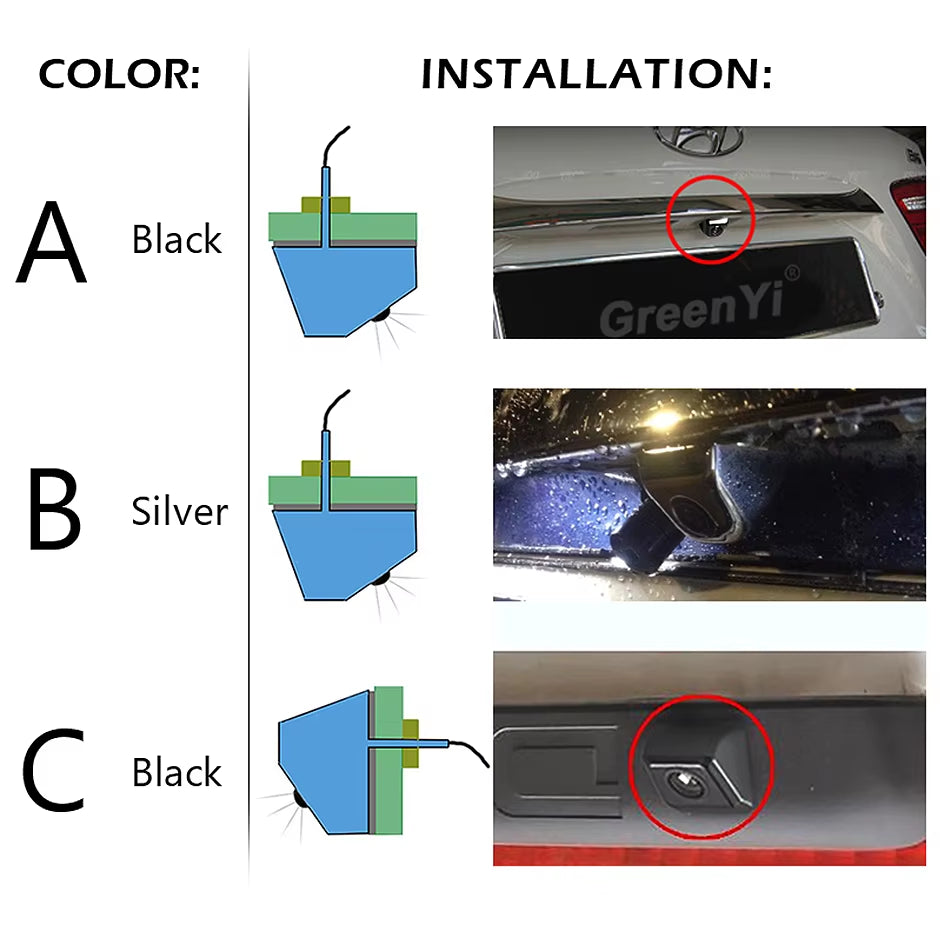 Vehicle Rear View Camera Metal Body Car Reverse Camera Auto Parking Backup Camera