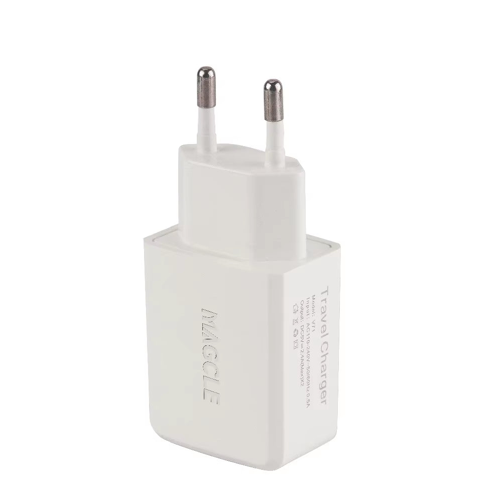Dual USB Charger 5V2.4A Wall Charger for Mobile Phone Dual USB Port Travel Wall Charger Smart Phone USB Charger Adapter