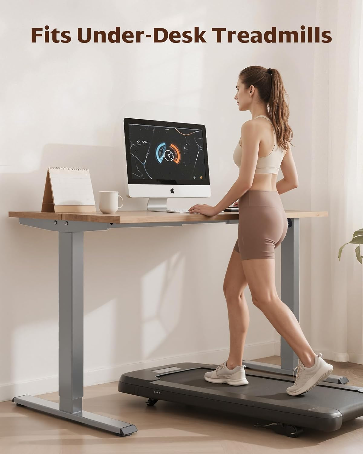 Dual Motor Electric Adjustable Standing for up to 70.8”X31.5” Table Tops, 225 Lbs Weight Capacity, Computer Desk for Home and Office (Grey Frame Only)