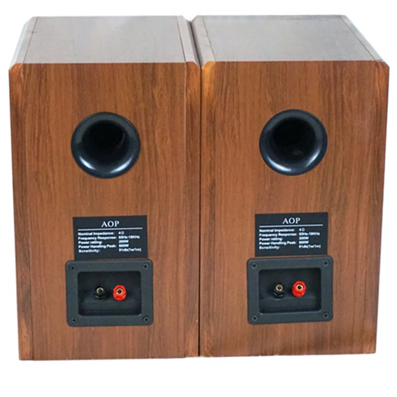 5.5 Inch 200W 4Ohm Bookshelf Speaker Two-Way Hifi Passive Speaker Fever Wooden Speaker Surround Home Theater Speaker Sound Box