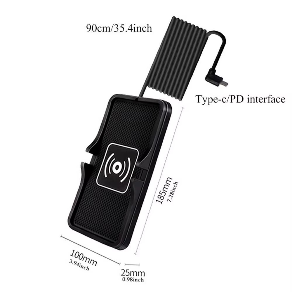 Wireless Car Charger Wireless Phone Charger Mat for Auto Cordless Phone Charger Non-Slip Cell Phone Charger Pad for Car Home