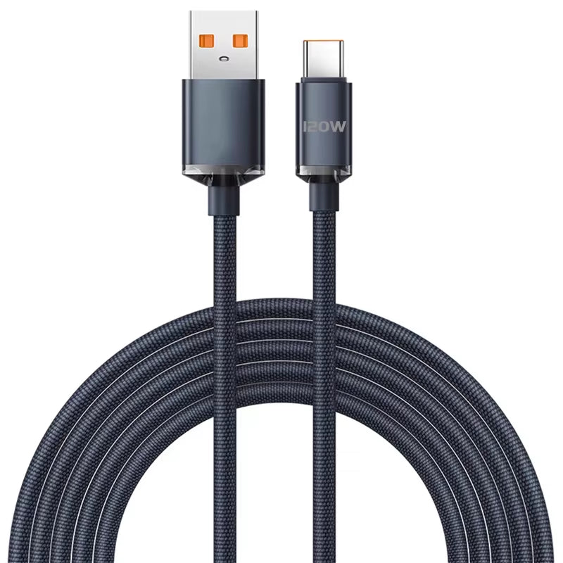 120W USB Type C Cable Type C to Type C Fast Charging Cord USB C Quick Charge Phone Cables for Samsung Xiaomi Huawei Realme