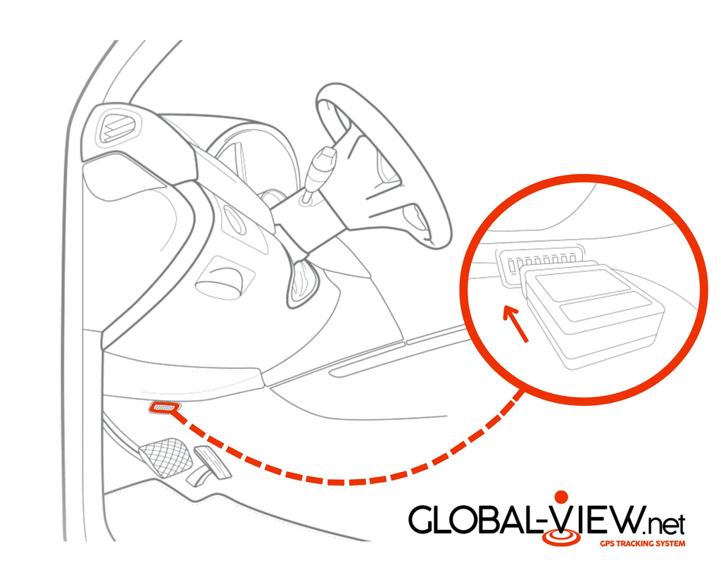 Global-View - OBD Car/Vehicle GPS Tracker & System Easy Install - the Jet