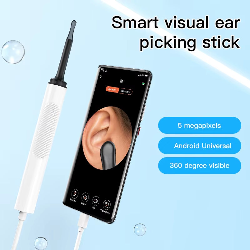 Ear Cleaner with Camera Ear Sticks Otoscope USB Type-C Andrid Charging Endoscope Wax Removal Tool Earpick Camera Health Care