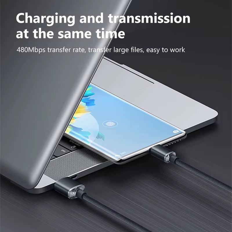 120W USB Type C Cable Type C to Type C Fast Charging Cord USB C Quick Charge Phone Cables for Samsung Xiaomi Huawei Realme
