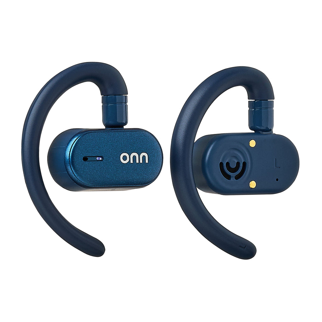 Wireless Open-Ear Earphones with Environmental Noise Canceling Microphones, Black