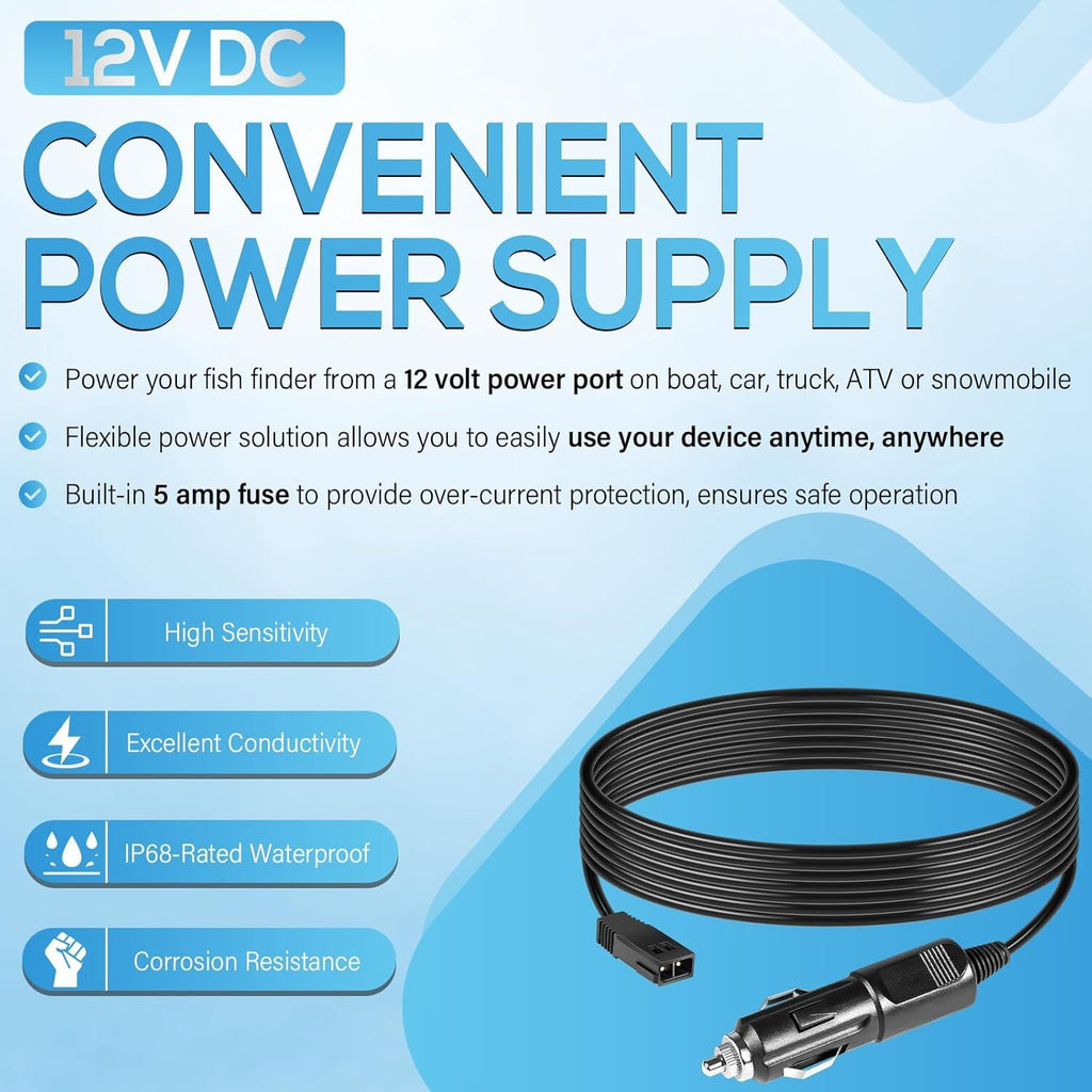 720105-1 12V DC Power Cord 8Ft for Humminbird All Helix and ICE Helix Product