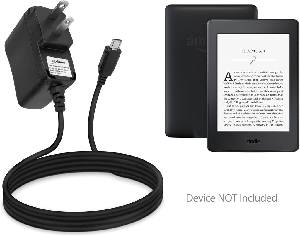 Charger Compatible with Amazon Kindle Paperwhite (3Rd Gen 2015) - Wall Charger Direct (15W), Rapid Charge Your Device with Built-In 3Ft Cable