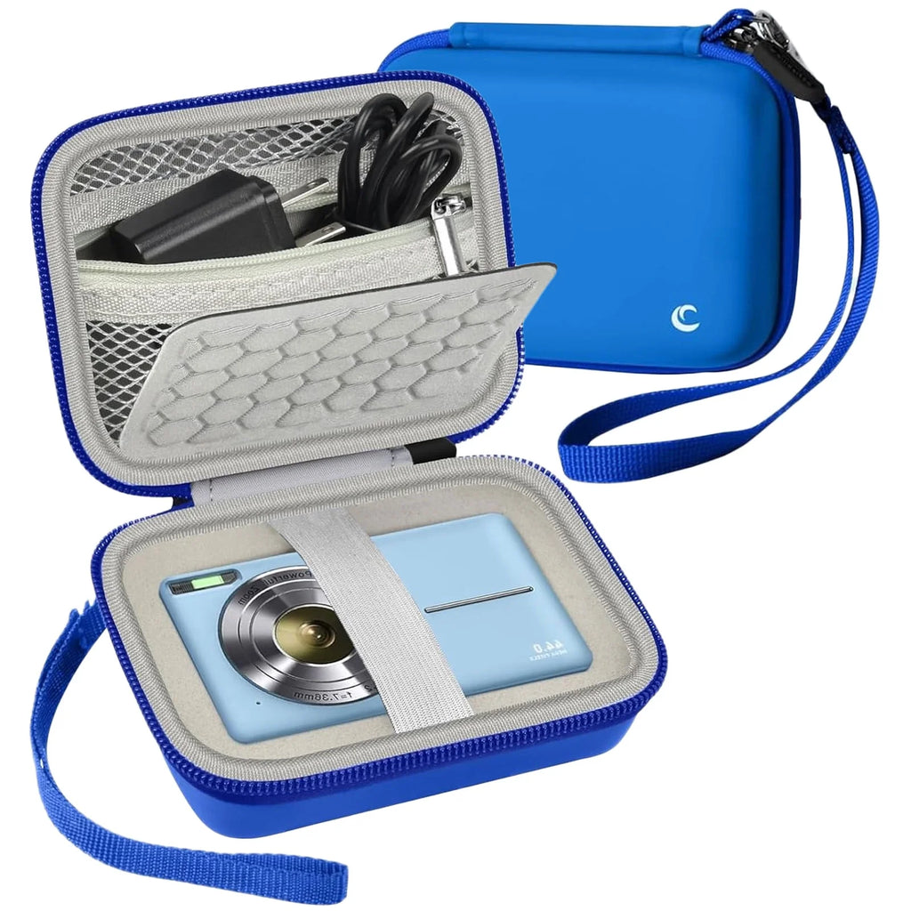 Camera Case Compatible with Kids Digital Camera and Accessories for Travel - Blue