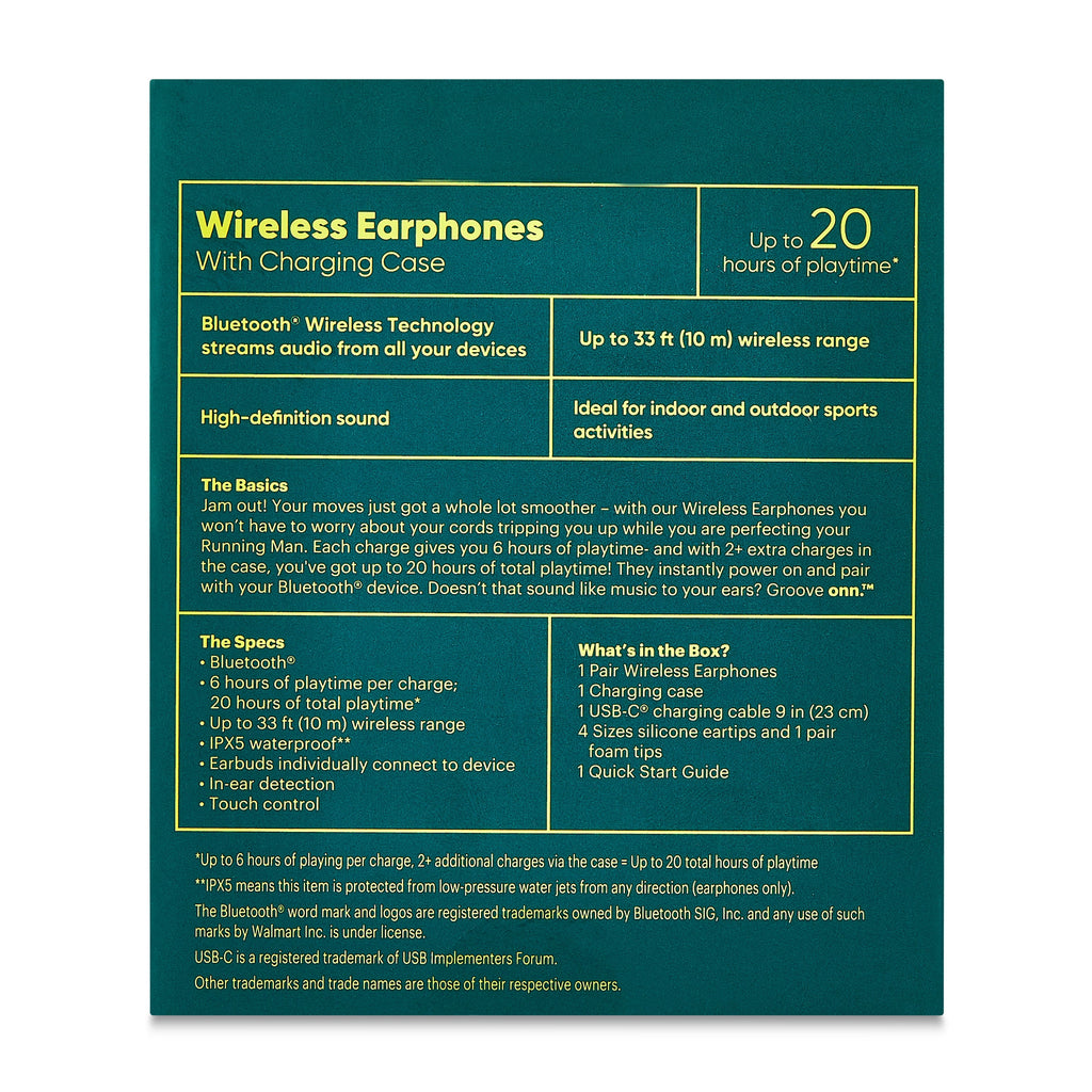 Bluetooth Wireless Earphones W/Charging Case and Touch Controls, Lilac