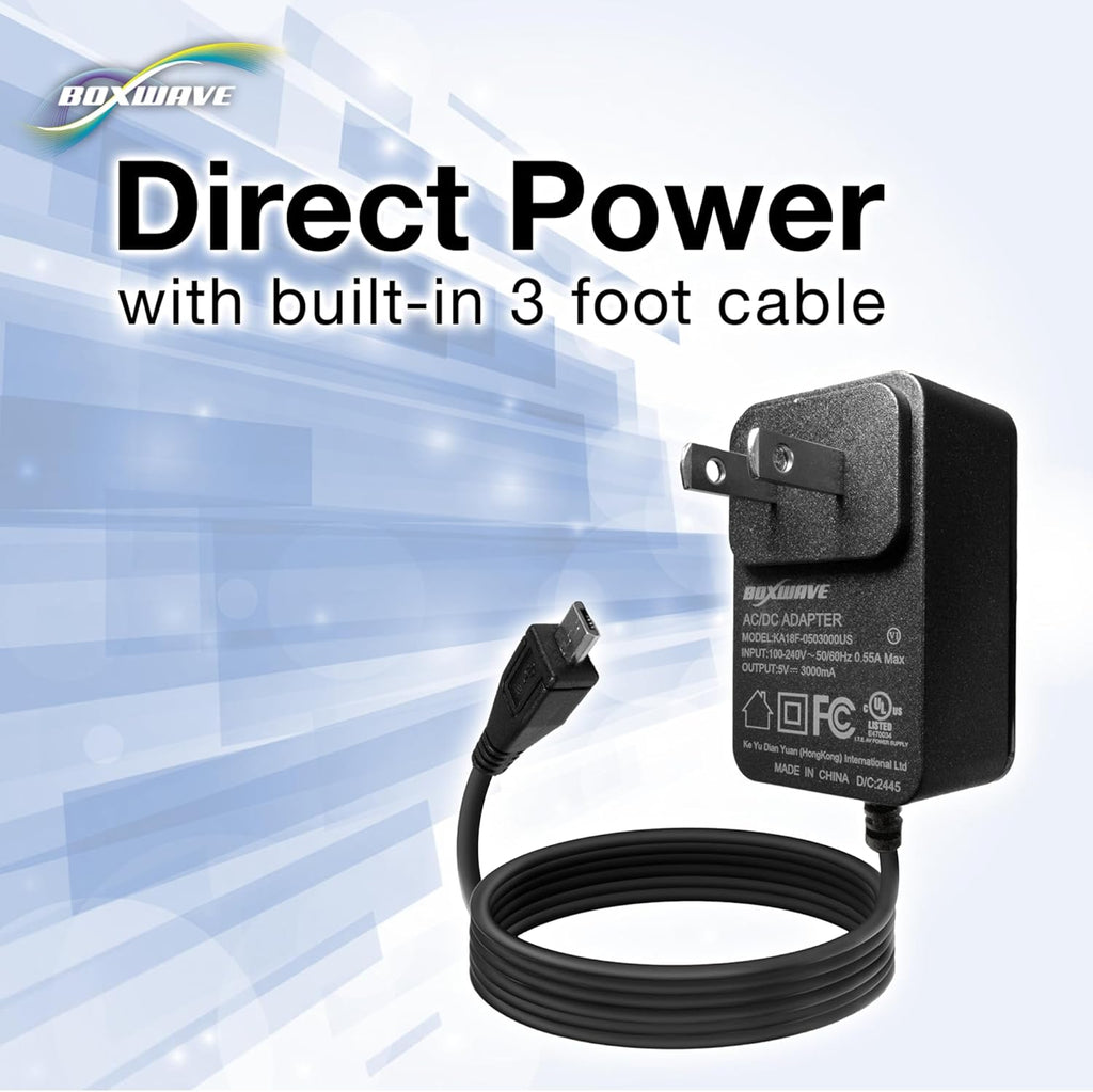 Charger Compatible with Amazon Kindle Paperwhite (3Rd Gen 2015) - Wall Charger Direct (15W), Rapid Charge Your Device with Built-In 3Ft Cable