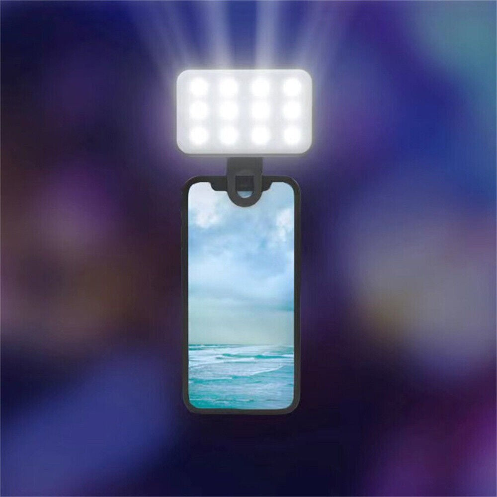 Selfie Light LED Ring Clip Camera Rechargeable Flash Light for Phone & Tablets