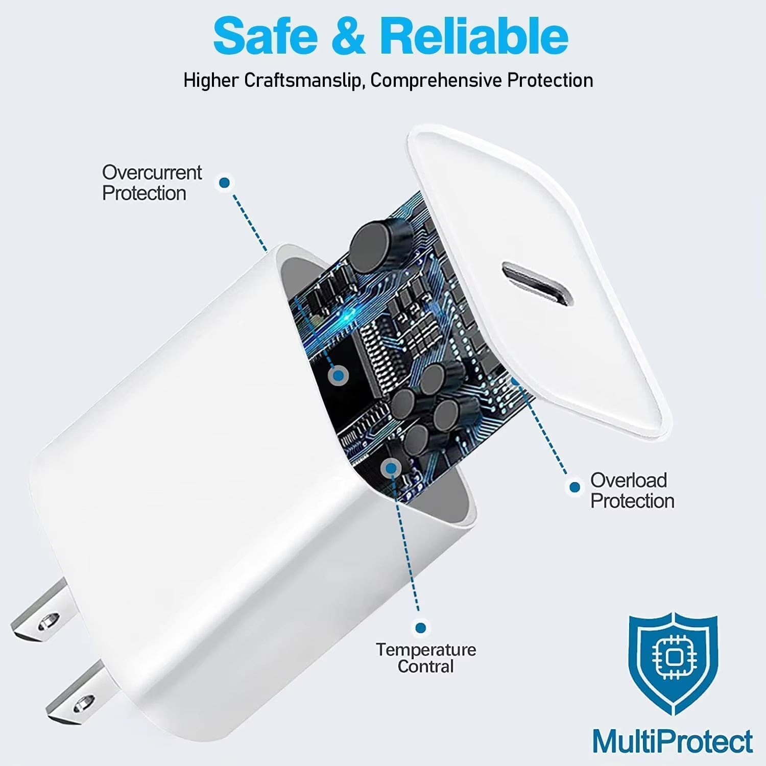 For Iphone16 Charger Fast Charging,For Iphone15 Charger,For Ipad Charger Fast Charging Wall Charger with 6FT USB C to C Cable