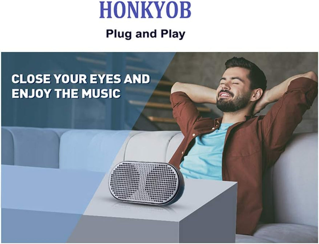 USB Mini Speaker Computer Speaker Powered Stereo Multimedia Speaker for Notebook Laptop Pc(Black)