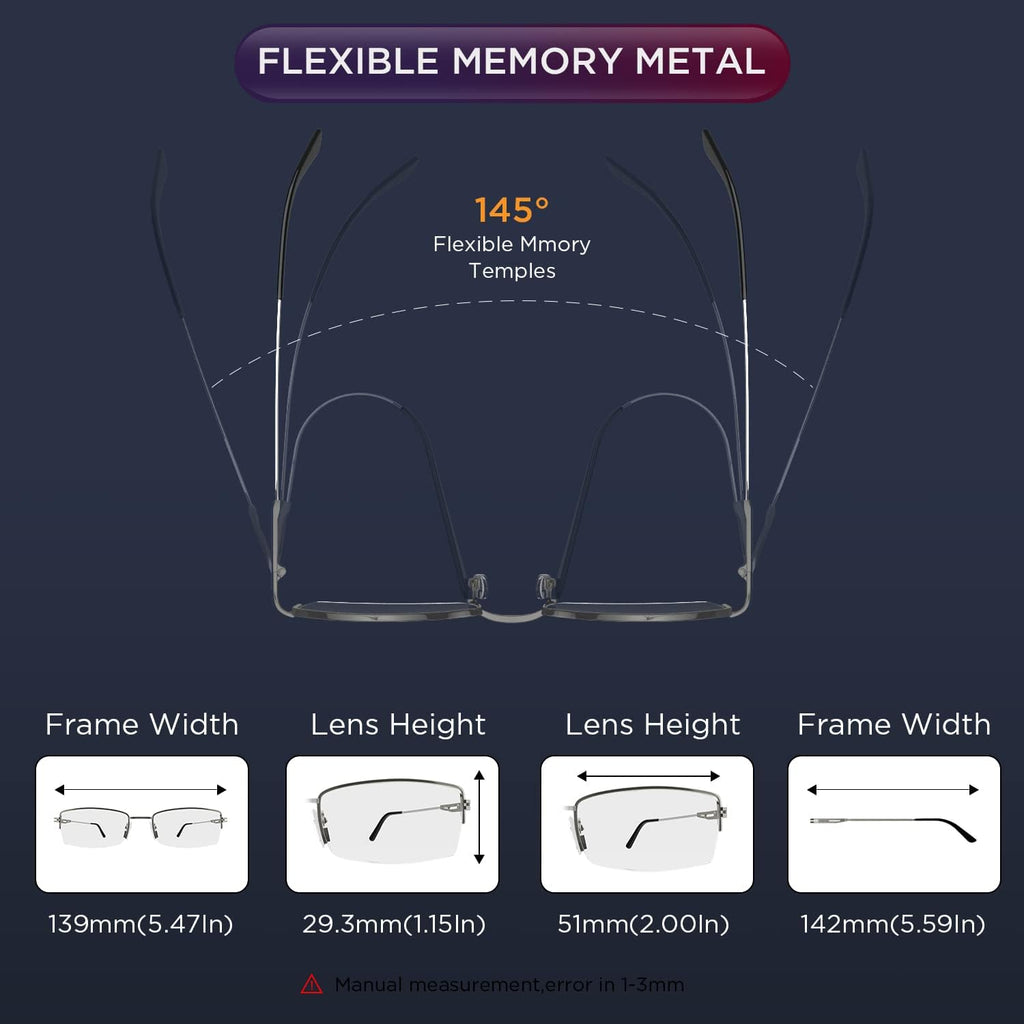 Blue Light Blocking Glasses for Men Women, Computer Reading Glasses Reduce Eye Strain and Dry Eyes.