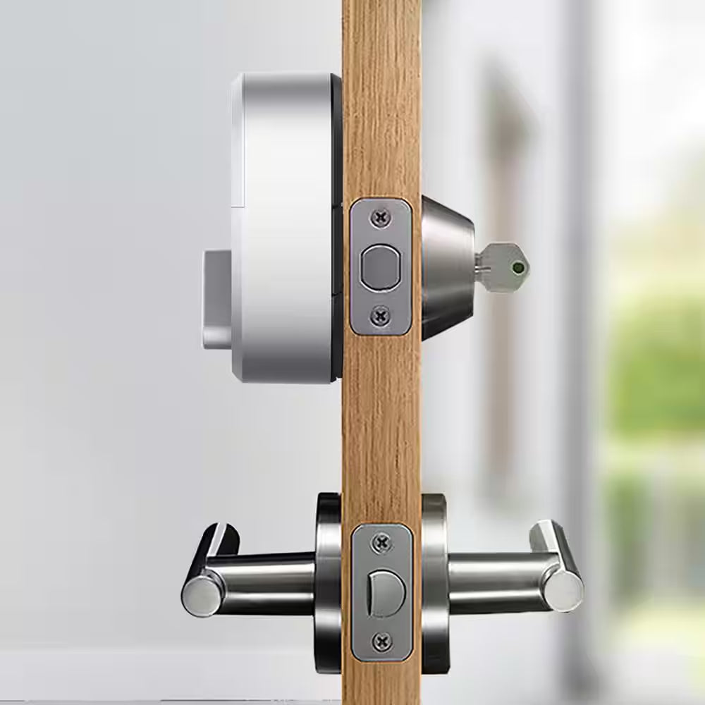 Bluetooth Smart Lock Silver (Retrofits over Existing Deadbolt)