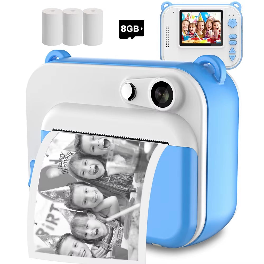 Children Instant Print Camera Thermal Printing Kids Camera Instant Print Camera for Children 1080P HD Video Photo Camera Toys
