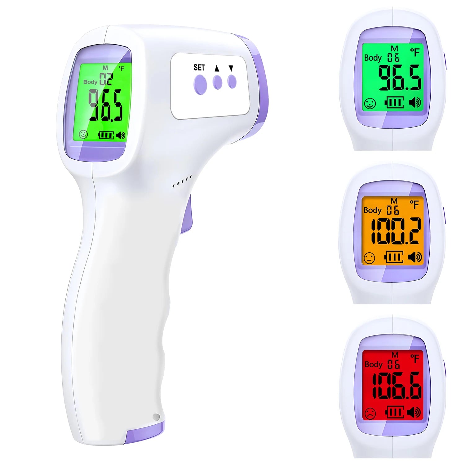 Digital Infrared Thermometer Forehead Body Non-Contact Fever Thermometers or Medical Portable Finger Pulse Oximeter Blood Oxygen