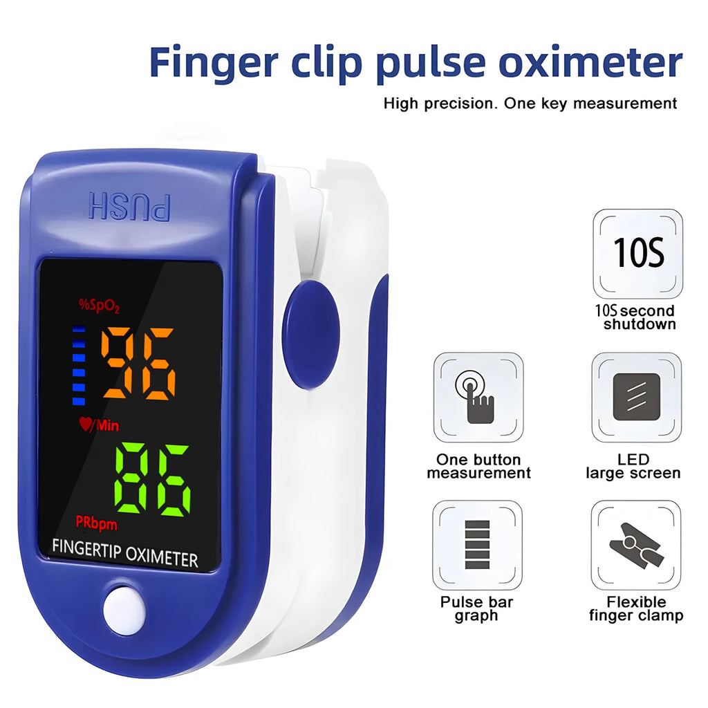Digital Infrared Thermometer Forehead Body Non-Contact Fever Thermometers or Medical Portable Finger Pulse Oximeter Blood Oxygen