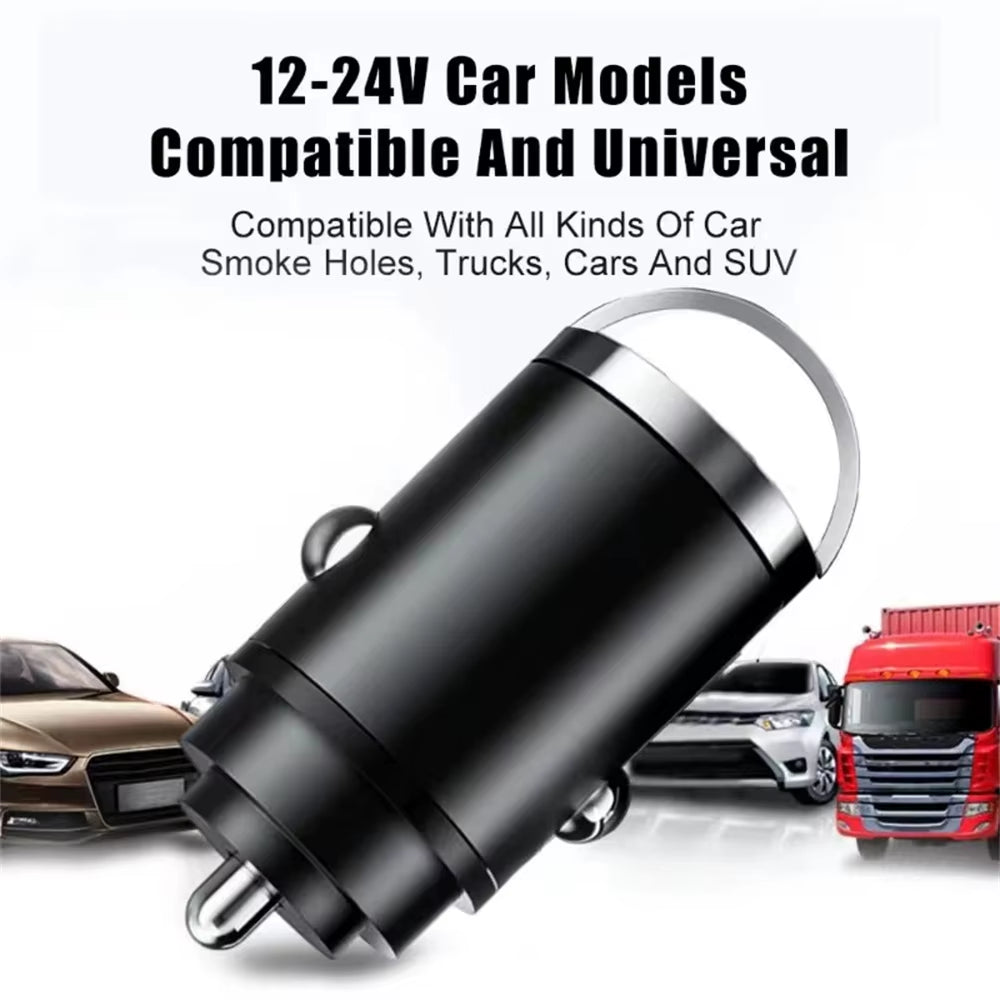 Car 100W Charger Fast Charging Metal One Tow Car Charger Flash Charger in Car Mini Pull Ring New PD Car Charger Car Electronic