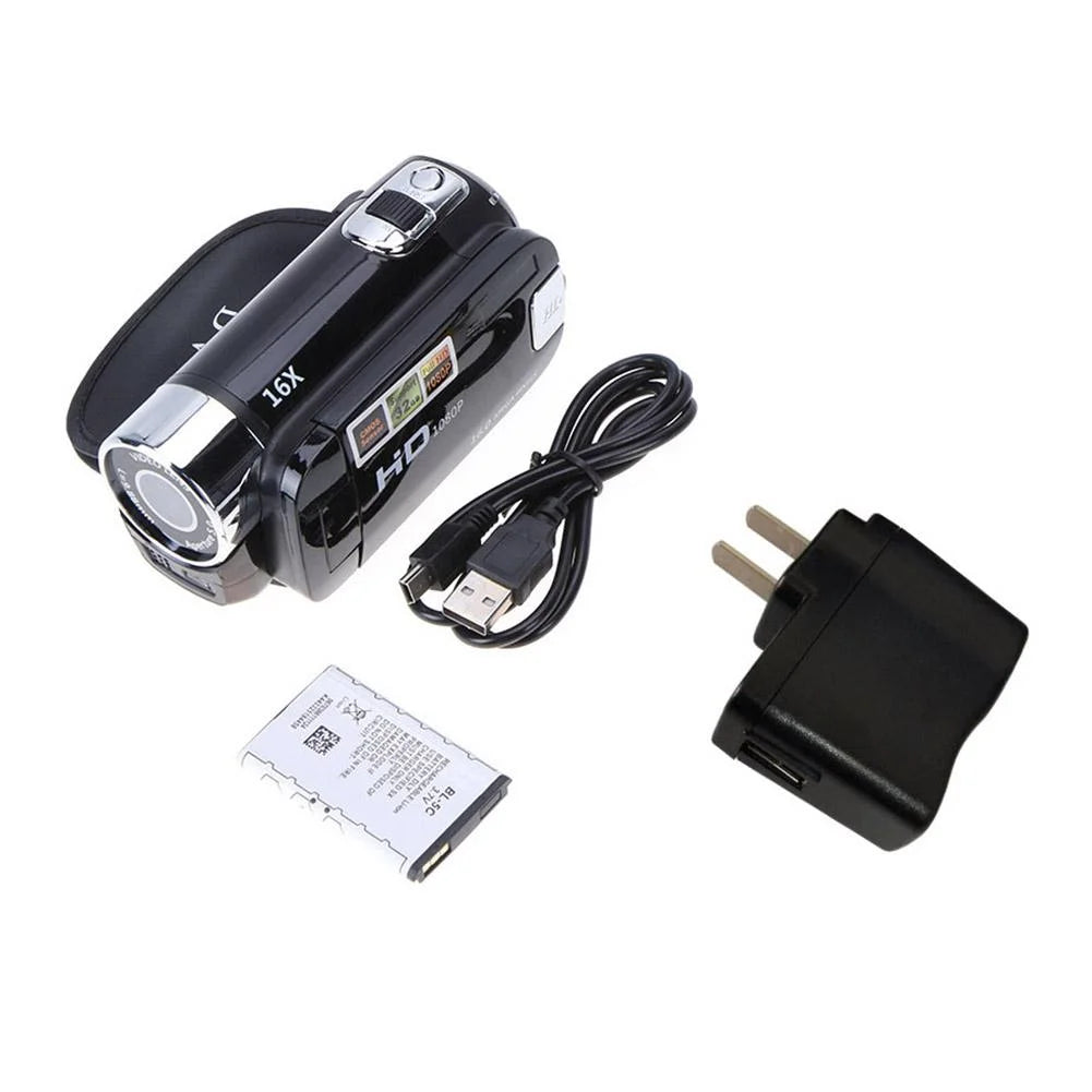 Digital Video Camera Full HD 1080P 16X Zoom Camcorder DV Camera(Black)