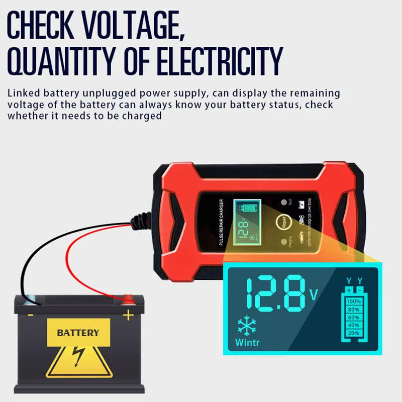 Battery Charger for Car Battery Charger Automatic Trickle Charger Safety Protection 12V Battery Maintainer Trickle Charger Auto