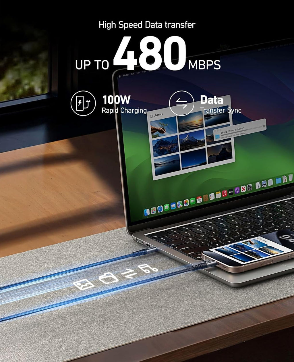 10 Ft Iphone Charger Cord 3Pack Long Mfi Certified Lightning Cable 10 Feet Braided USB Iphone Charging Cord with Apple Iphone 14 13 12 11 Pro Max XS XR X 8 7 6 5 plus Ipad