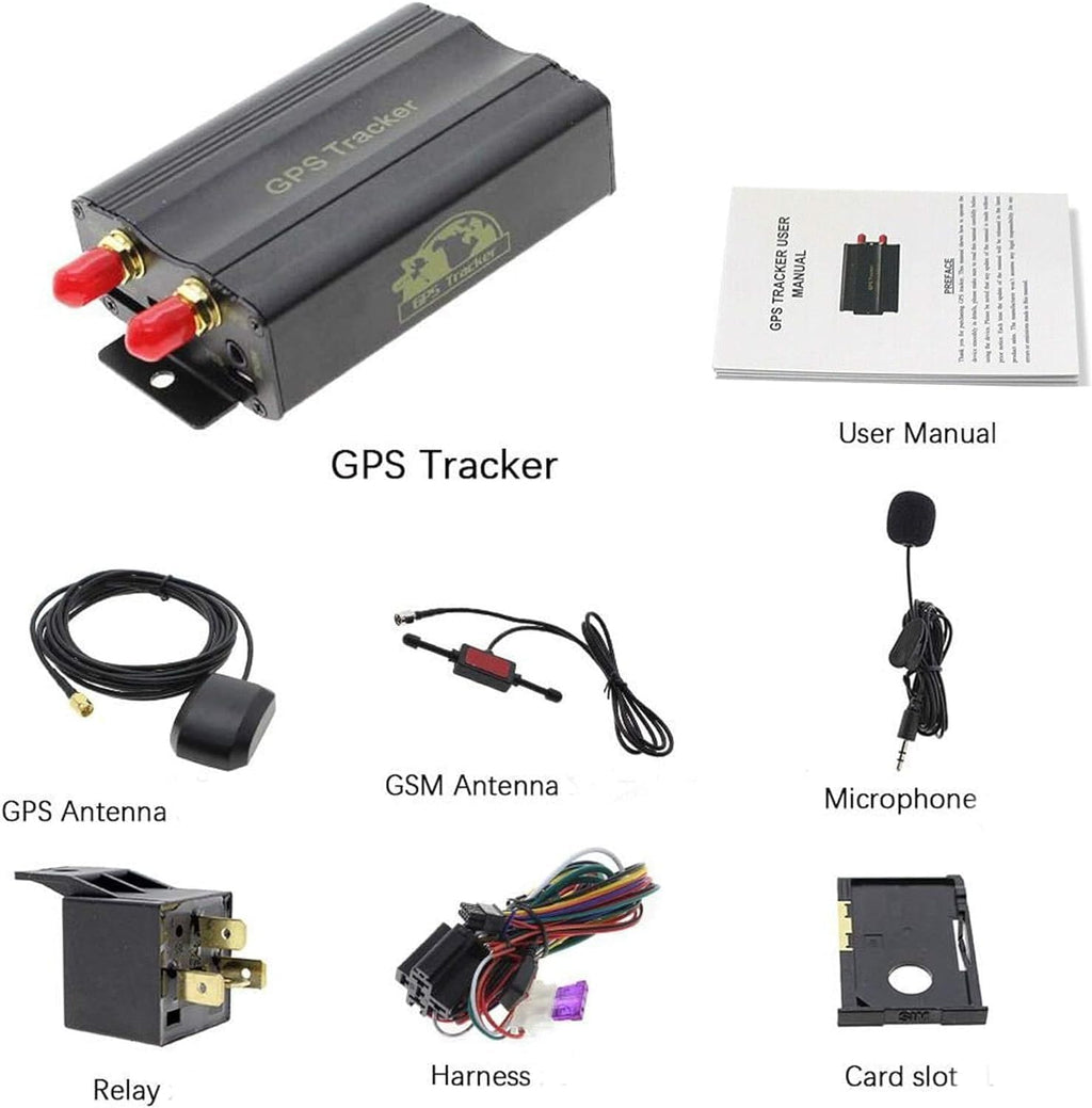 Vehicle Car GPS Tracker TK103A, GSM Alarm SD Card Slot Anti-Theft Realtime Spy for GSM GPRS GPS System Tracking Device
