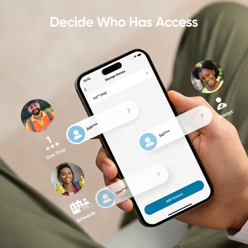 C210 Satin Nickel Smart Lock Wi-Fi with 5-In-1 Ways to Unlock by App, Keypad, Key, Apple Watch and Smart Assistants