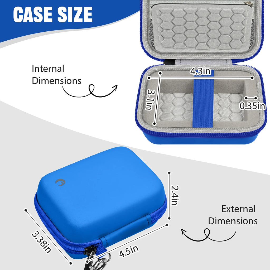 Camera Case Compatible with Kids Digital Camera and Accessories for Travel - Blue