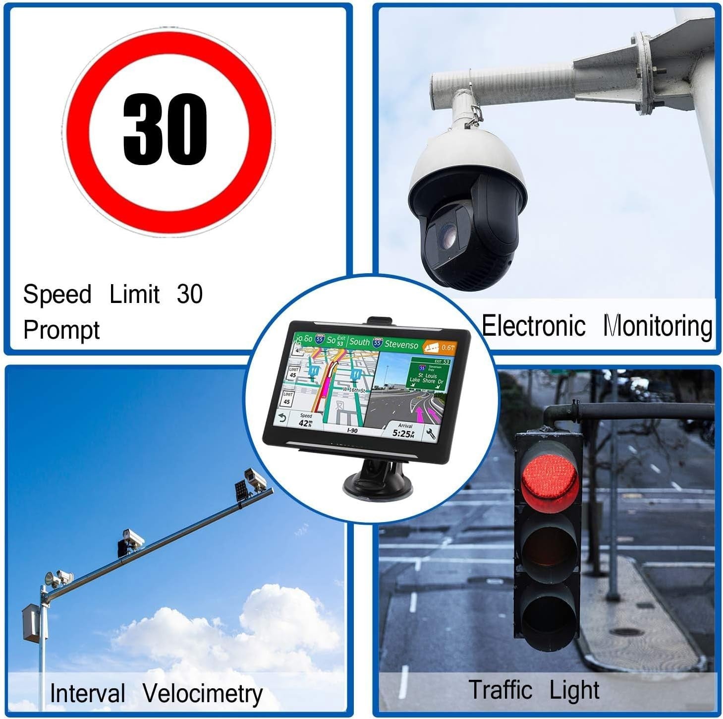 Car Truck GPS Navigation 7 Inch Touch Screen 2023 Maps Spoken Direction